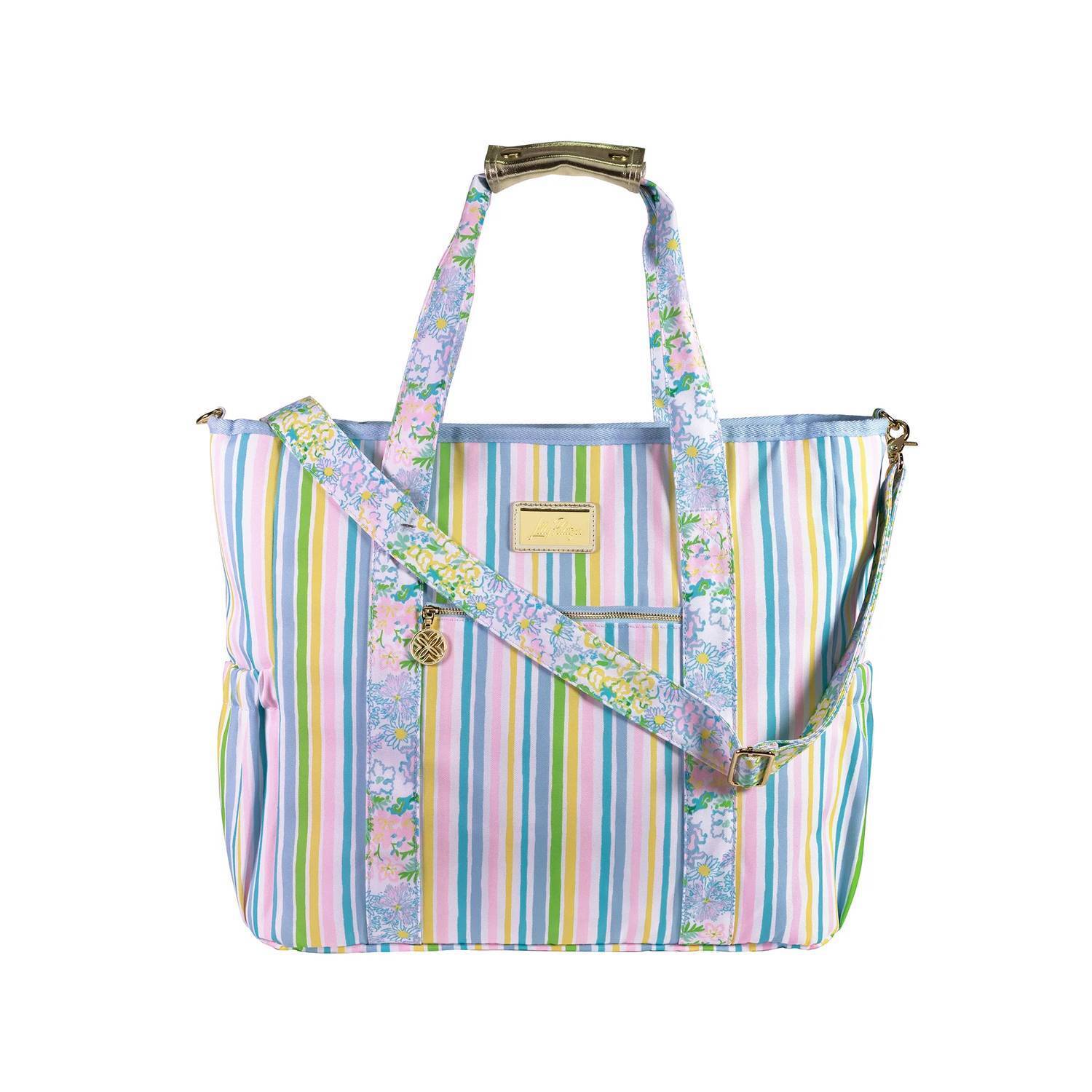 New Lifeguard Press Women's Cooler Bag In Lilly Garden Stripe Home